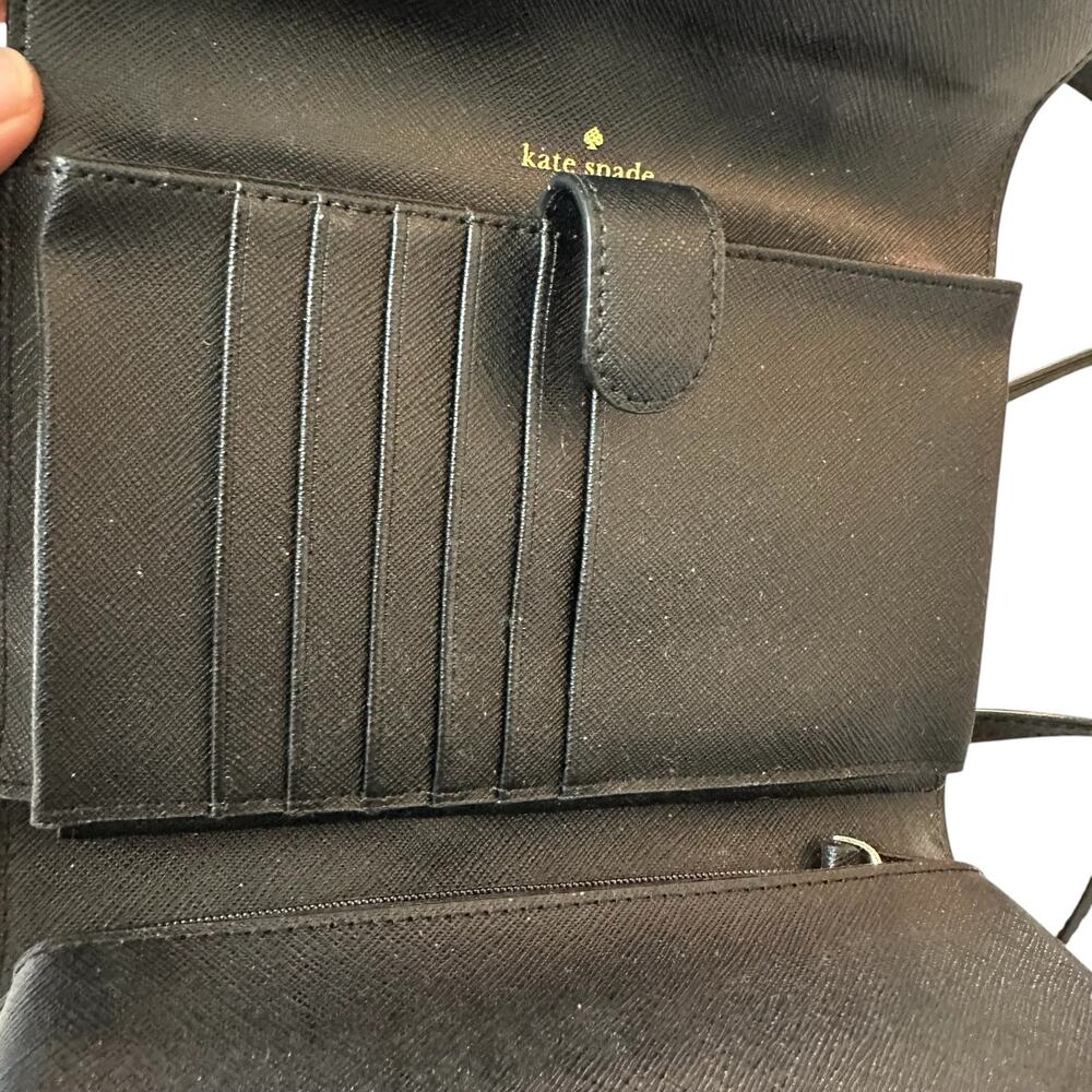Kate Spade Womens Handbag Purse Black Small Wallet Minimalist Capsule Everyday - Picture 7 of 10